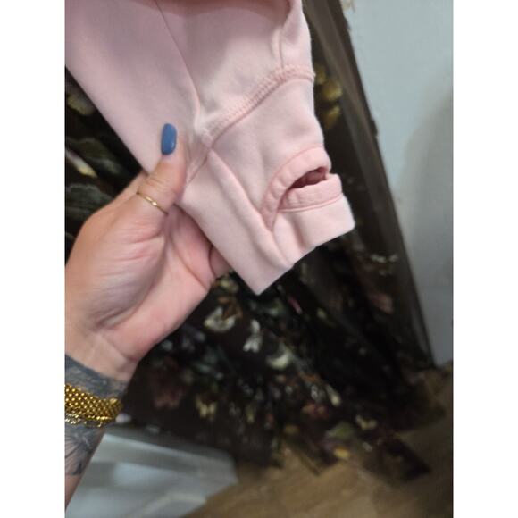 Lacoste Womens Pink Hoodie Cropped Size 42 - Picture 14 of 16